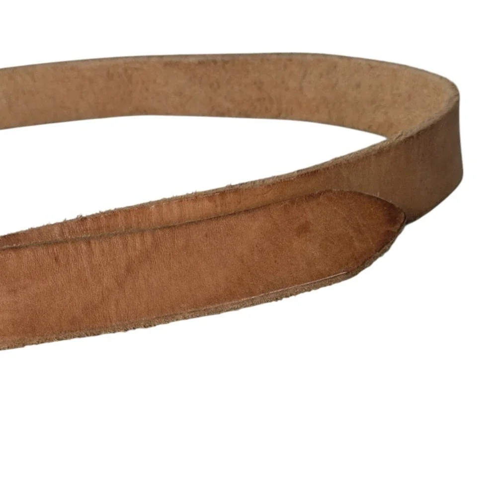 Skip Jochim Beige Tan Brown Handmade Leather Belt Evansville Indiana Bespoke